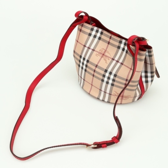 NEW Burberry Bucket Leather Haymarket bag REVERSIB - Picture 4 of 6